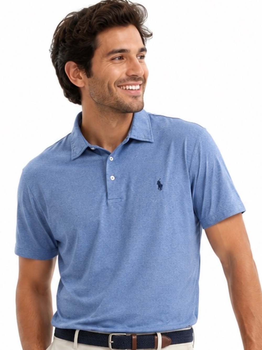 Polo Ralph Lauren Performance Polo Shirt Blue Heather XL Golf Business Casual